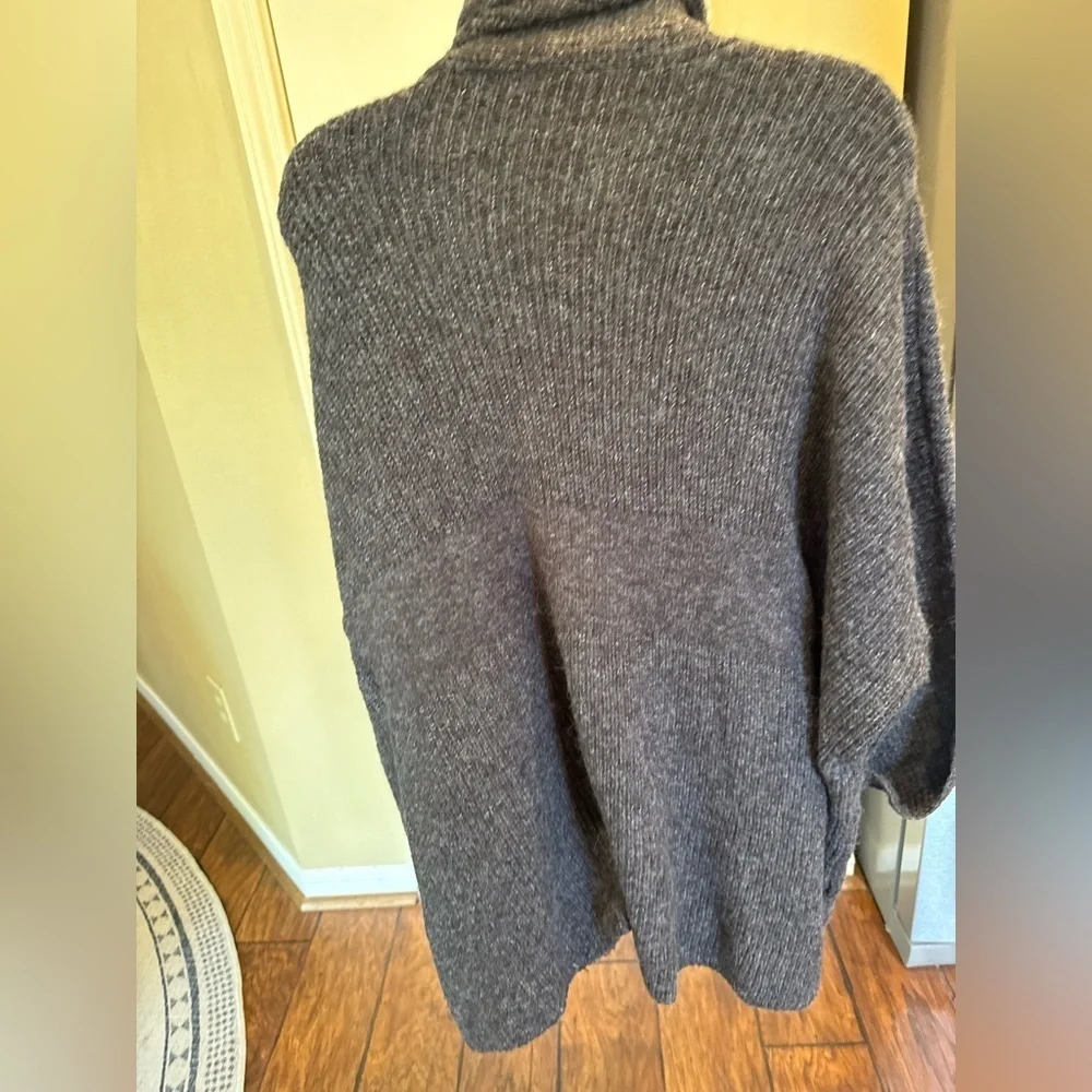 Anthropologie  Knits Oversized Kimono Wrap Cardigan In Charcoal Size O/S